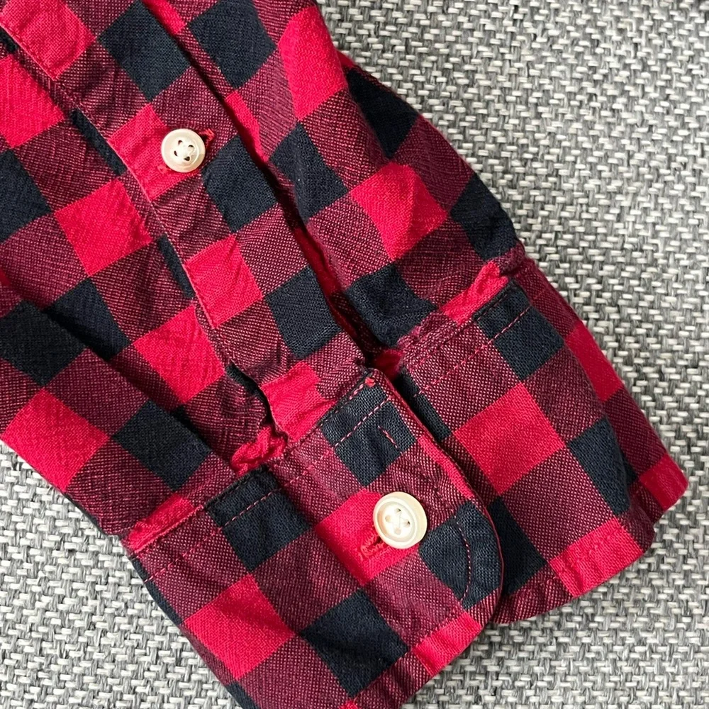 J crew oxford buffalo plaid size L slim plaid long sleeve shirt